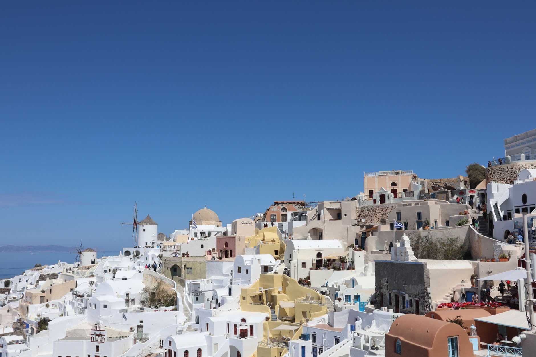 Le vie del centro di Santorini